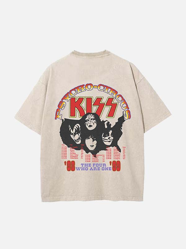 KISS Print Round Neck T-shirt