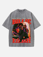Billie Eilish Print Round Neck T-shirt