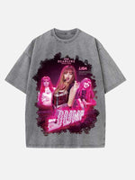 BLACKPINK Lisa Print Round Neck T-shirt