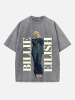 Billie Eilish Print Round Neck T-shirt