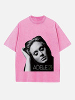 Adele Print Round Neck T-shirt