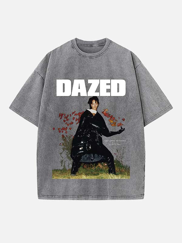 Rihanna Print Round Neck T-shirt