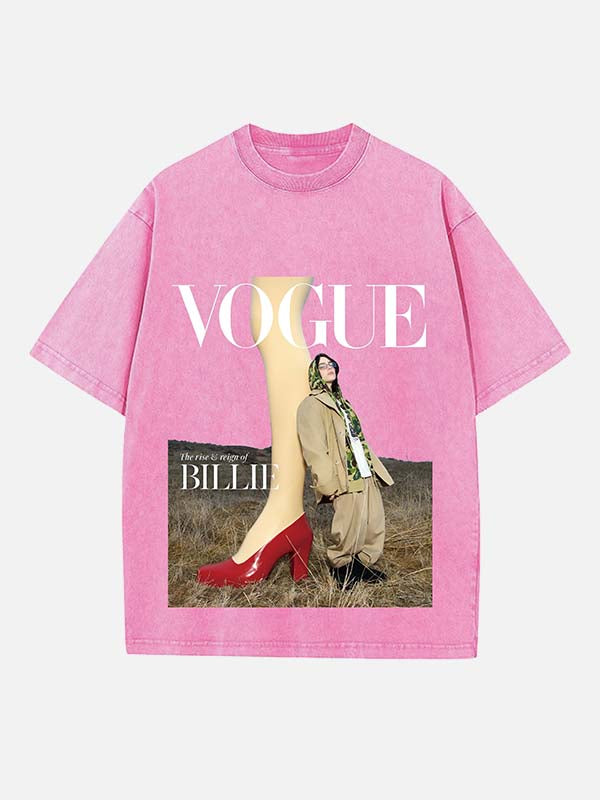 Billie Eilish Print Round Neck T-shirt