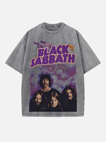 Black Sabbath Print Round Neck T-shirt