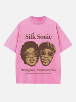 Bruno Mars Print Round Neck T-shirt