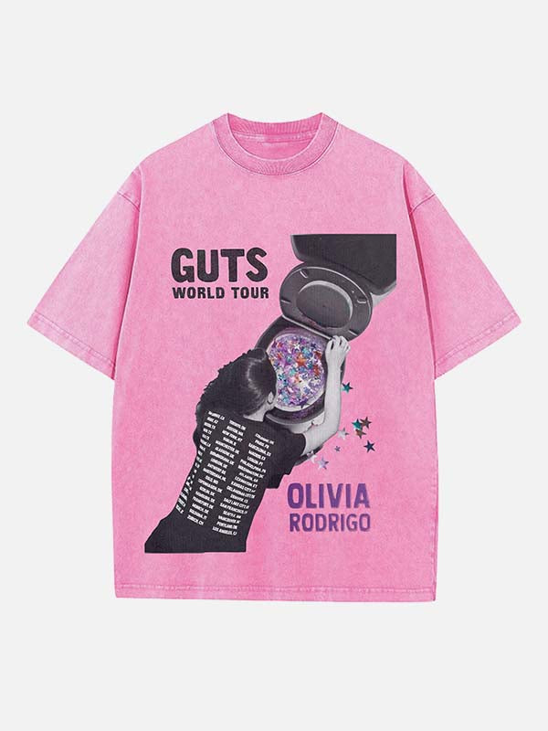 Olivia Rodrigo Print Round Neck T-shirt