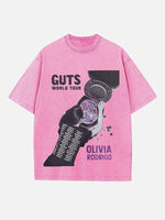 Olivia Rodrigo Print Round Neck T-shirt