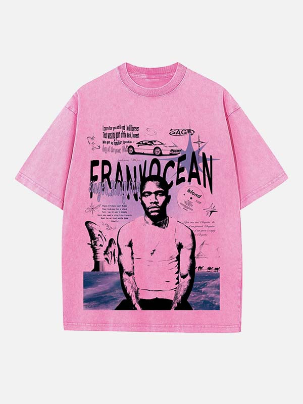 Frank Ocean Print Round Neck T-shirt