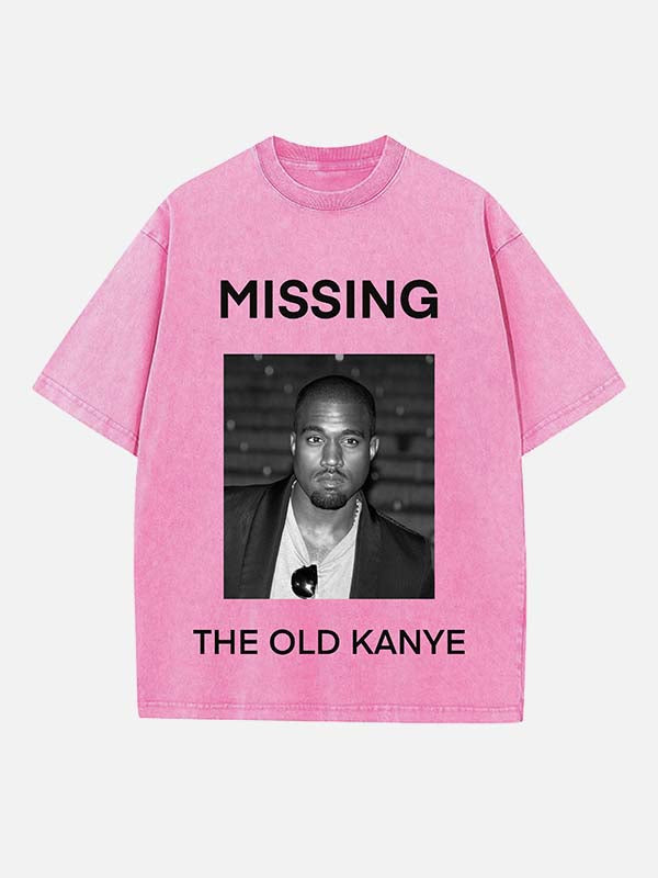 Kanye West Print Round Neck T-shirt
