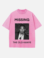 Kanye West Print Round Neck T-shirt