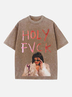 Demi Lovato Print Round Neck T-shirt