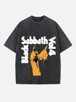 Black Sabbath Print Round Neck T-shirt