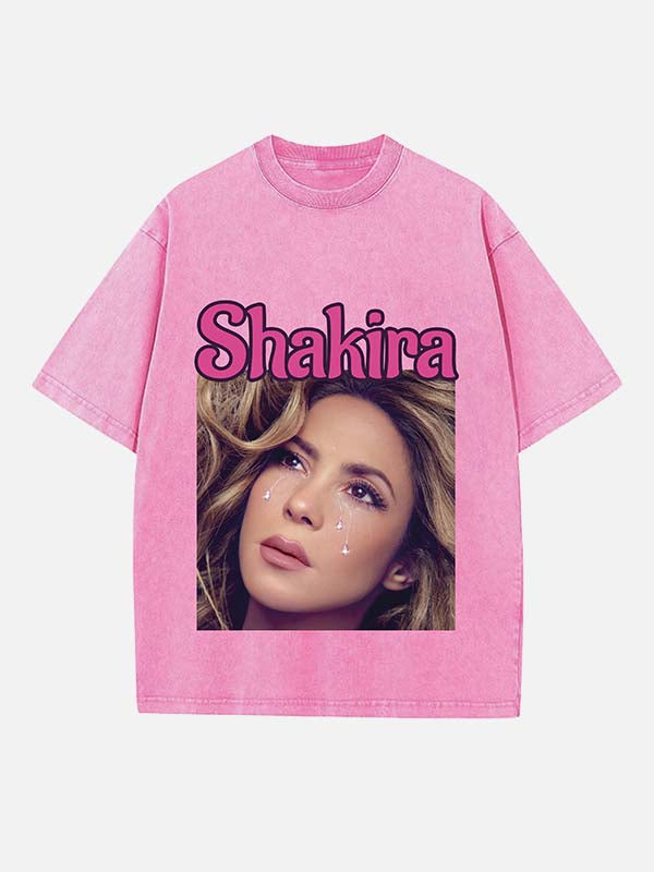 Shakira Print Round Neck T-shirt