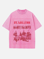 LE SSERAFIM Print Round Neck T-shirt