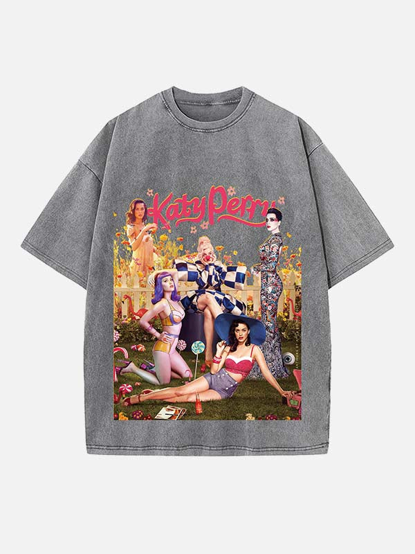Katy Perry Print Round Neck T-shirt