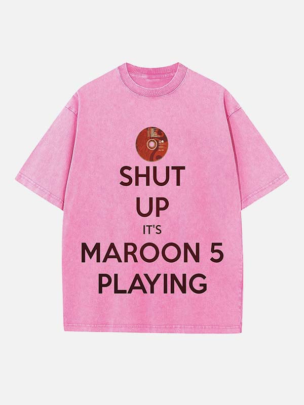 Maroon 5 Print Round Neck T-shirt
