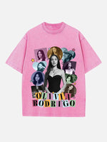 Olivia Rodrigo Print Round Neck T-shirt