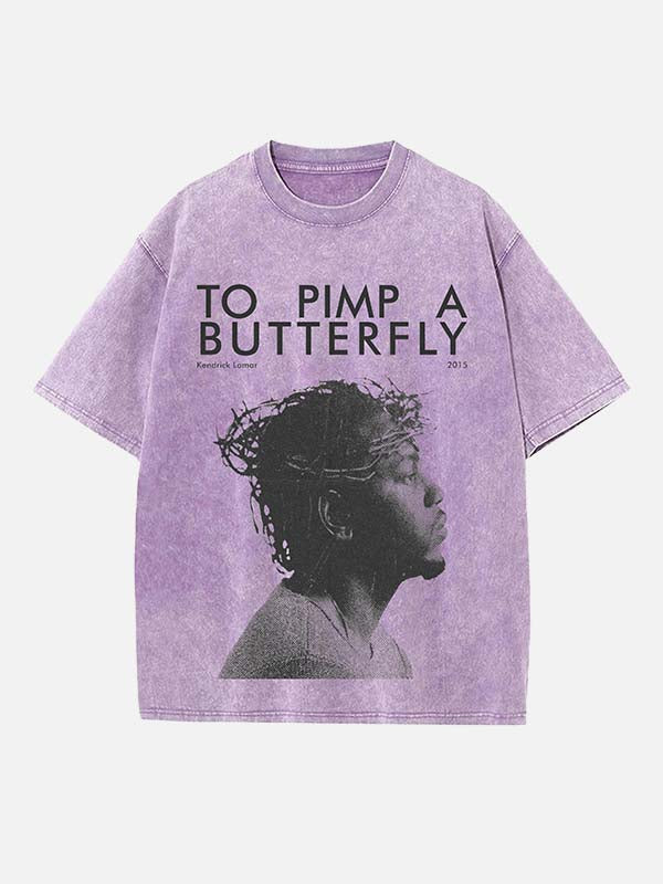 Kendrick Lamar Print Round Neck T-shirt
