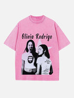 Olivia Rodrigo Print Round Neck T-shirt