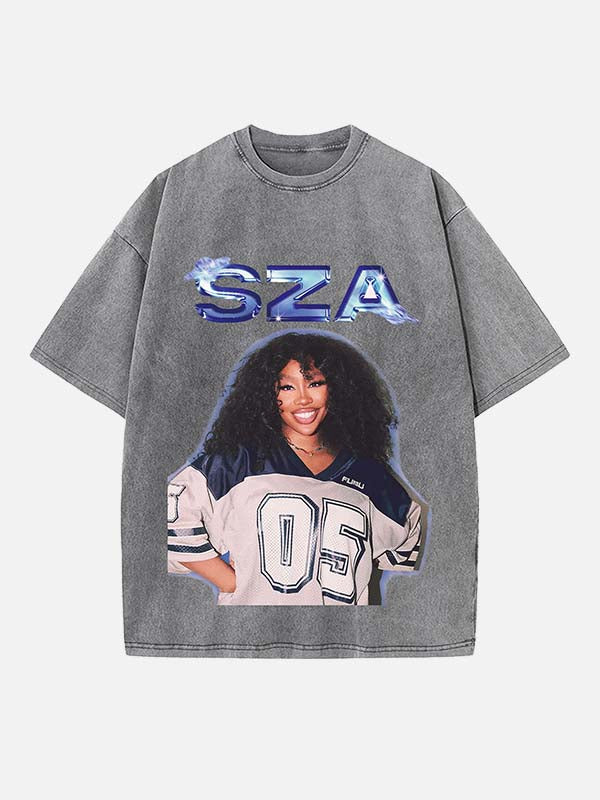 SZA Print Round Neck T-shirt