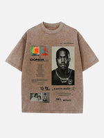 Kanye West Print Round Neck T-shirt