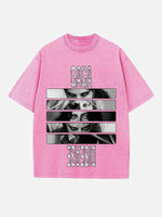 Lady Gaga Print Round Neck T-shirt