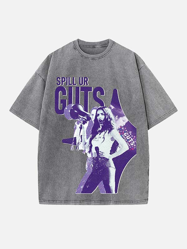 Olivia Rodrigo Print Round Neck T-shirt