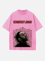 Kendrick Lamar Print Round Neck T-shirt