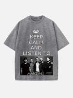 Maroon 5 Print Round Neck T-shirt