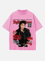 Michael Jackson Print Round Neck T-shirt