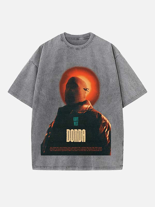 Kanye West Print Round Neck T-shirt