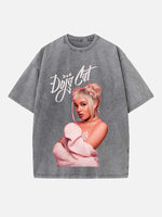 Doja Cat Print Round Neck T-shirt