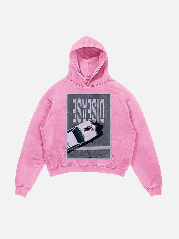 Lady Gaga Print Slant Pockets Hoodie