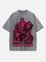 Miley Cyrus Print Round Neck T-shirt