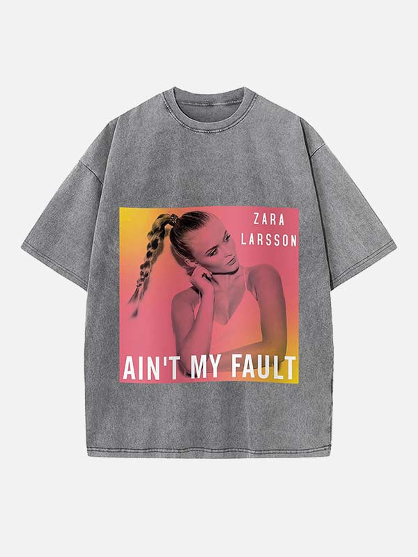 Zara Larsson Print Round Neck T-shirt