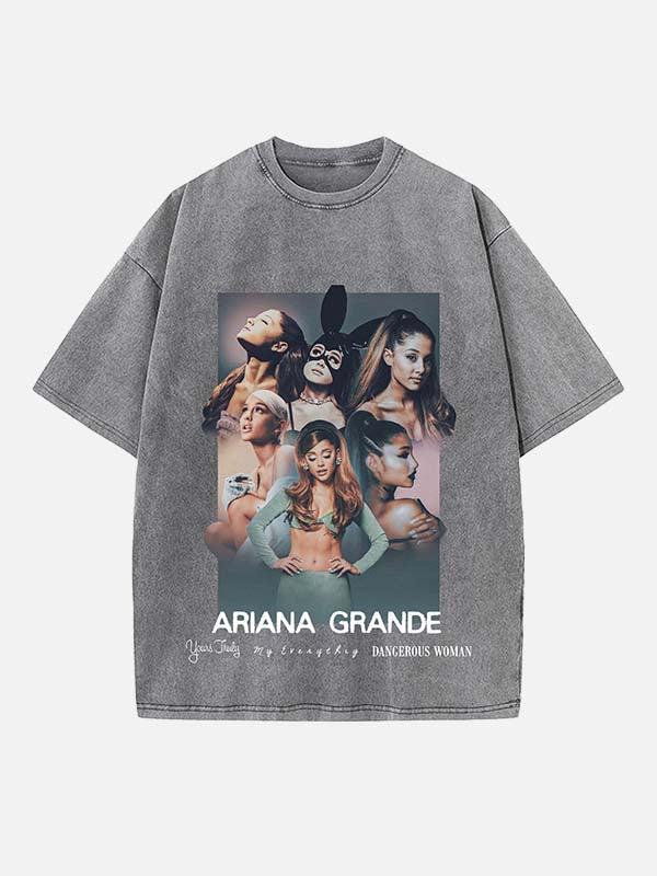 Ariana Grande Print Round Neck T-shirt