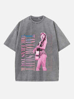 Taylor Swift Print Round Neck T-shirt