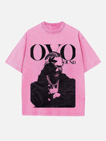 Drake Print Round Neck T-shirt