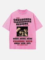 Creedence Clearwater Revival Print Round Neck T-shirt