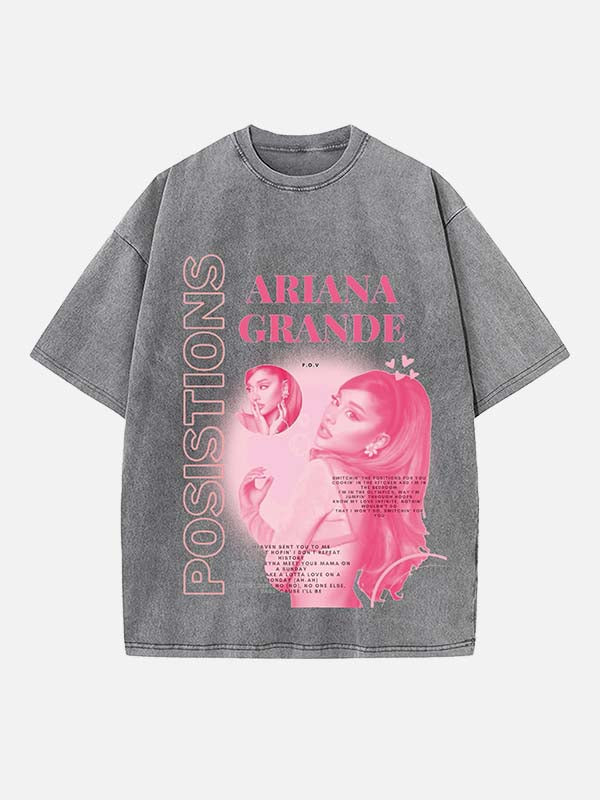 Ariana Grande Print Round Neck T-shirt