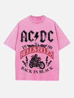 AC/DC Print Round Neck T-shirt