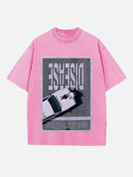 Lady Gaga Print Round Neck T-shirt