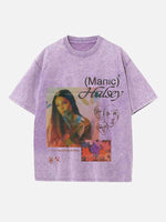 Halsey Print Round Neck T-shirt