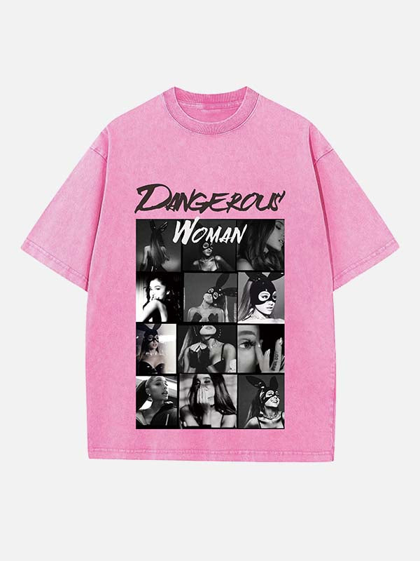 Ariana Grande Print Round Neck T-shirt