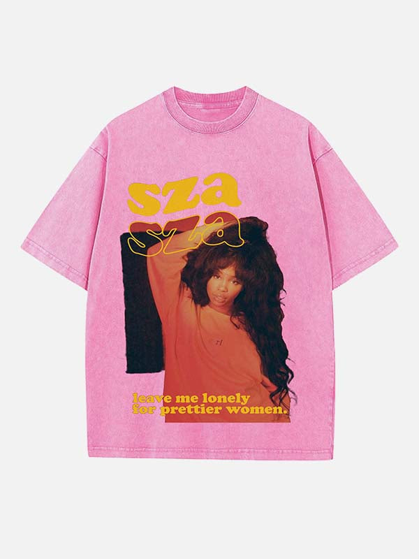 SZA Print Round Neck T-shirt