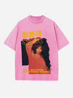 SZA Print Round Neck T-shirt