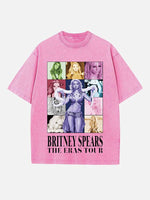 Britney Spears Print Round Neck T-shirt