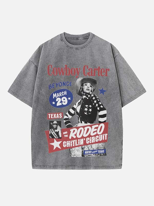 Beyoncé Print Round Neck T-shirt