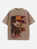 Black Sabbath Print Round Neck T-shirt