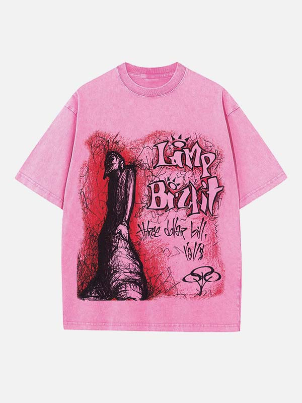 Limp Bizkit Print Round Neck T-shirt